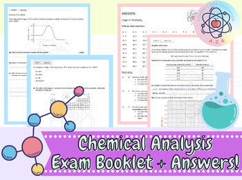 Preview of Chemistry Exam Practice Booklet + Answers Set