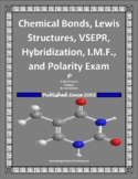 Chemistry Exam about Bonds, VSEPR, Hybridization, Polarity