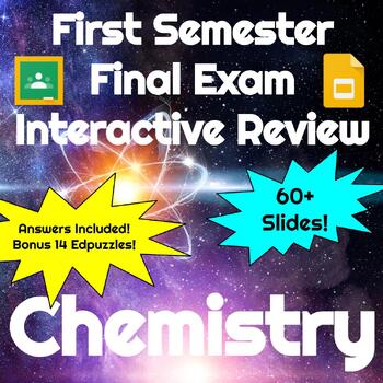 Preview of Chemistry First Semester Final Exam Review Interactive Slides