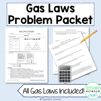 Preview of Chemistry Gas Laws Packet Massive Problem Set ANSWER KEY INCLUDED Ideal Gas Law