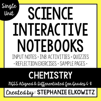 Preview of Chemistry Interactive Notebook Unit | Editable Notes