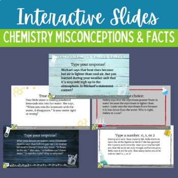 Preview of Chemistry Interactive Slides Activity NGSS Physical Science