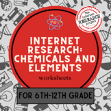 Chemistry : Internet Research Worksheets for Middle & High School