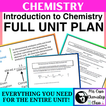 Preview of Chemistry Introduction to Chemistry Unit Plan (PowerPoint, HW, Unit Test + more)