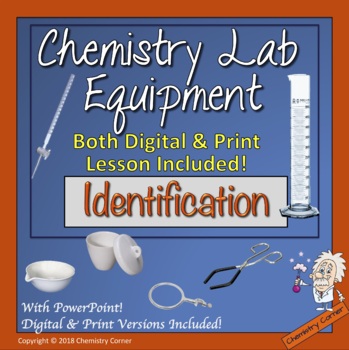 Preview of Chemistry Lab Equipment- Identification with Print and Digital Lessons