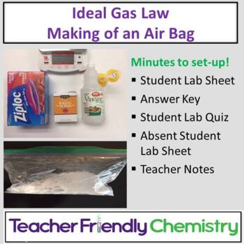 Preview of Chemistry Lab: Making of an Air Bag Ideal Gas Law Stoichiometry