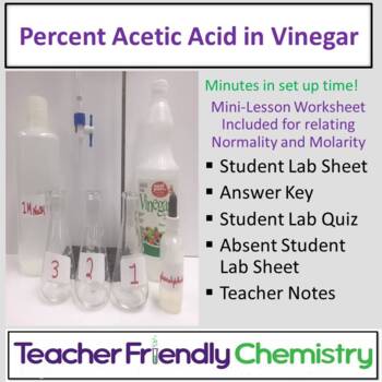 how much acetic acid is in vinegar lab