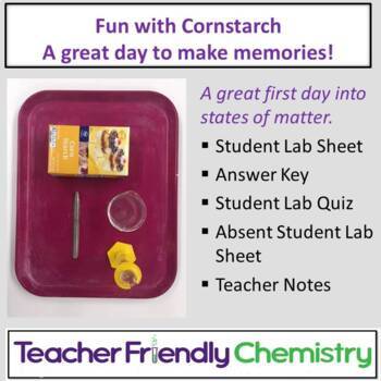 Preview of Chemistry Lab: States of Matter Fun with Cornstarch PPT, WmUp, Exit Ticket, Key