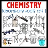 Chemistry Laboratory Tools set 1 Clip Art
