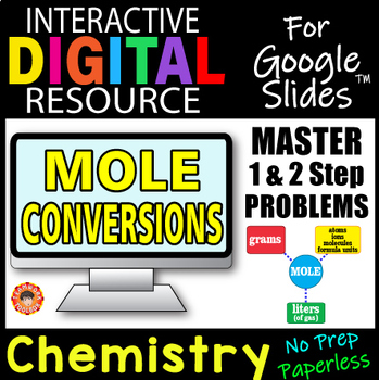 Preview of Chemistry MOLE CONVERSIONS Digital Resource for Google Slides