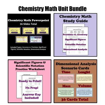Preview of Chemistry Math Unit Bundle (Sig Figs, Scientific Notation, Dimensional Analysis)