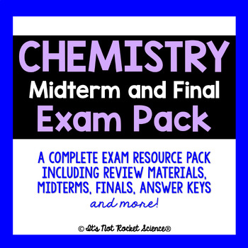 Preview of Chemistry Midterm and Final Exam Review and Test Pack