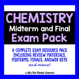 Chemistry Midterm and Final Exam Review and Test Pack
