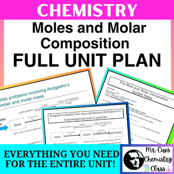 Preview of Chemistry Moles Full Complete Unit Plan (PowerPoint, HW, Review, Unit Test)