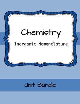 Preview of Chemistry: Nomenclature Unit (Notes + Worksheet bundle)