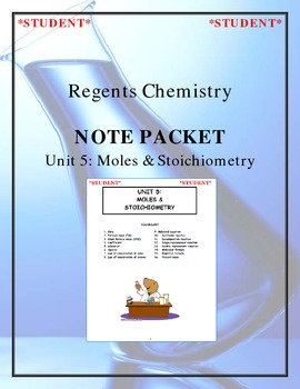 Preview of NGSS Regents Chemistry Note Packet - Unit 5: Moles & Stoichiometry