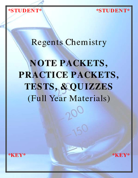 Preview of NGSS Regents Chemistry - Notes, Practice, Quizzes & Tests (Full Year Materials)