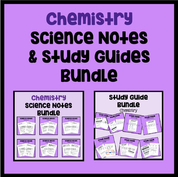 Preview of Chemistry Notes & Study Guides Bundle