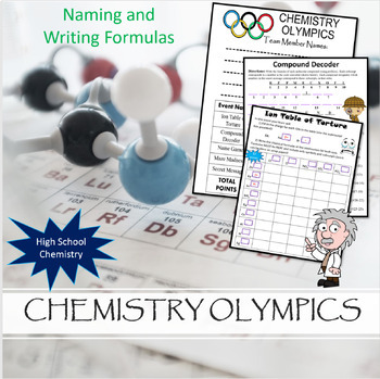 Preview of Chemistry Olympics Game - Naming Compounds, Formula Writing, & More