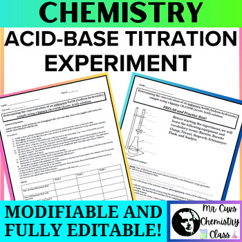 Preview of Chemistry, Physical Science Lab Activity: Acid Base Titration Lab Experiment