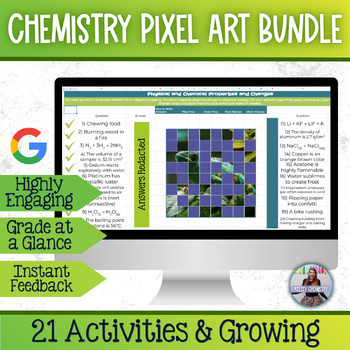 Preview of Chemistry Pixel Art Activities - Mole Ratio, Stoichiometry, Gas Laws and More