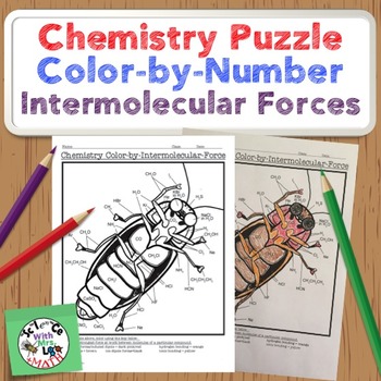 Chemistry Puzzle Color by Number Intermolecular Forces by Science With ...