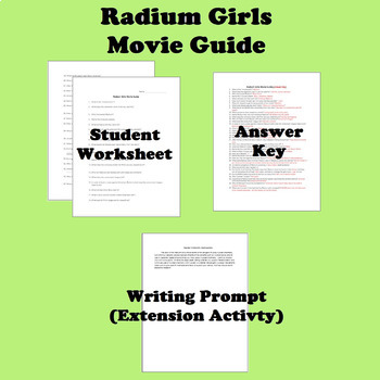 Preview of Chemistry: Radium Girls Movie Guide for Nuclear Unit