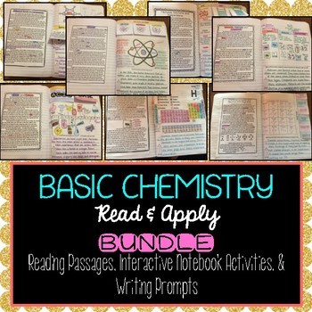 Preview of Chemistry Reading Comprehension Interactive Notebook BUNDLE