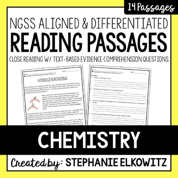 Preview of Chemistry Reading Passages | Printable & Digital | Immersive Reader