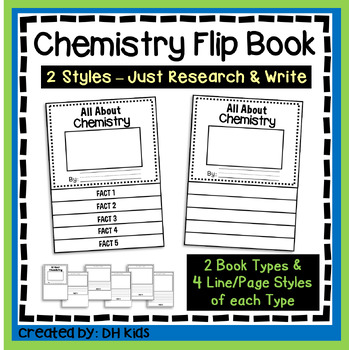 Preview of Chemistry Report, Flip Book, Science Research Writing Project