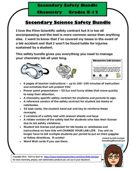 Preview of Chemistry Safety Bundle with a Lab License that will change your life!