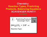 Chemistry Scavenger Hunt-Reaction Types, Predicting Produc