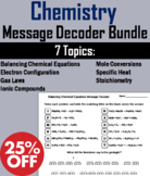 Chemistry: Science Message Decoder Bundle