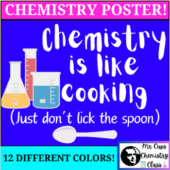 Preview of Chemistry Science Poster (High School or Middle School Science) 12 colors!