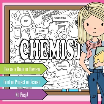 coloring page periodic the table and Science Chemistry EzPz Page Find Doodle Seek by