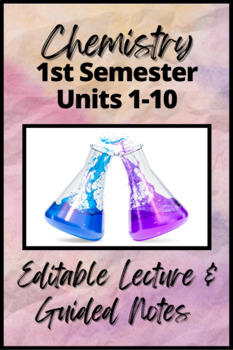 Preview of Chemistry: 1st Semester (Units 1-10) PowerPoints and Lecture Guides