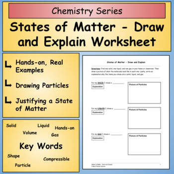 Preview of States of Matter - Draw and Explain Worksheet