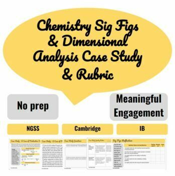 Preview of Chemistry Sig Figs & Dimensional Analysis Case Study Digital & Printable