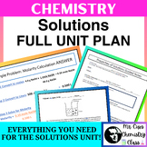 Chemistry Solutions Unit Plan (PowerPoint, Guided Notes, H