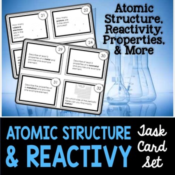Preview of Chemistry Task Cards #1: Atomic Structure, Reactivity, & Properties of Elements