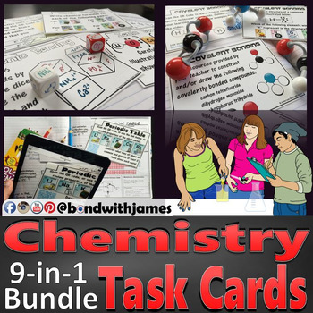 Preview of Chemistry Task Cards Series 9-in-1 Bundle