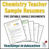 Chemistry Teacher Resume (5 Editable Samples)