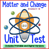 Properties and States of Matter Unit Test - Changes in Matter