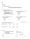 Chemistry Unit 1 Test - Density and Measurement