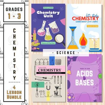 Preview of Chemistry Unit bundle - Chemical Reactions, STEM Challenges, and Worksheets!