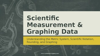 Preview of Chemistry Unit 2 PowerPoint: Scientific Measurement and Graphing Data