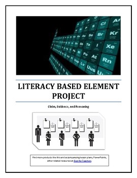 Preview of Chemistry Unit 6 Literacy & SIOP Based Element Project (Virtual Friendly)