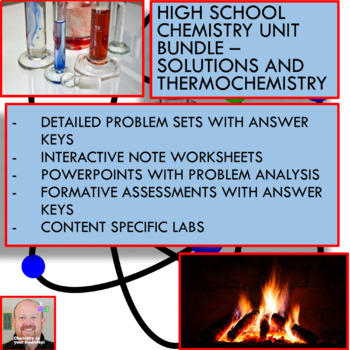 Preview of Chemistry Unit Bundle - Thermochemistry & Solutions for High School Chemistry!