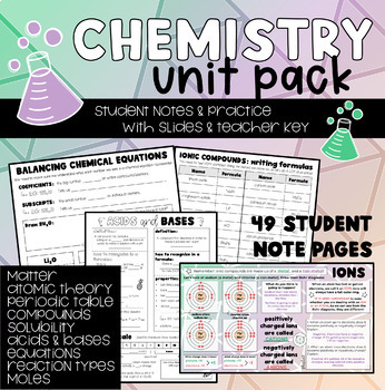 Preview of Chemistry Unit Pack - (Alberta Science 10 Curriculum)