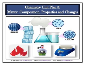 Preview of Chemistry Unit Plan 3: Matter - Chemical and Physical Properties and Changes